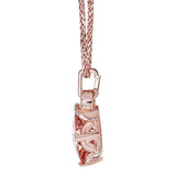 Morganite & Diamond Pendant in 14K Rose Gold