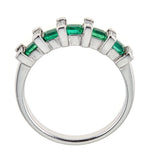 Emerald & Diamond Ring in Platinum