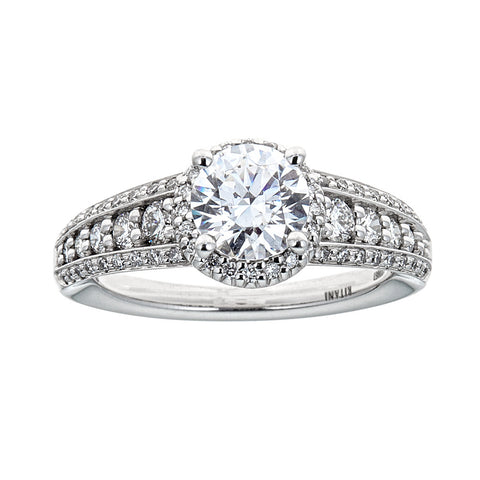 Ritani 18K White Gold & Diamond Engagement Ring