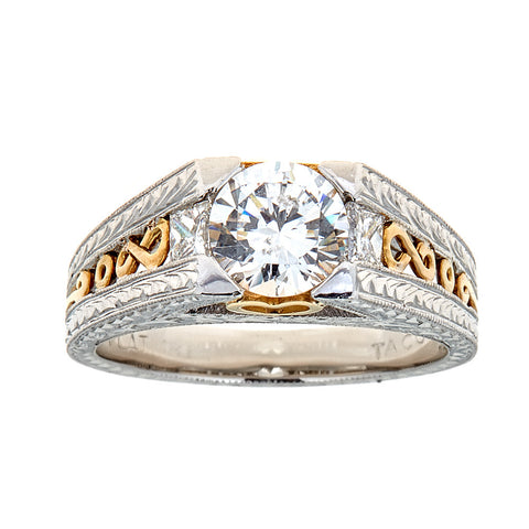 Tacori Two-Tone Platinum & Diamond Engagement Ring