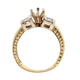 18K Yellow Gold and Diamond Engagement Ring