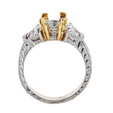 Tacori Two-Tone Platinum & Diamond Engagement Ring
