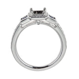 Ritani Platinum Diamond & Sapphire Engagement Ring