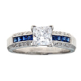 Tacori Platinum Sapphire & Diamond Engagement Ring