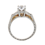 Tacori Two-Tone Platinum & Diamond Engagement Ring