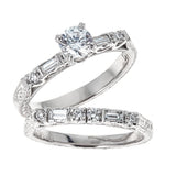 Tacori Platinum Engagement & Wedding Ring Set