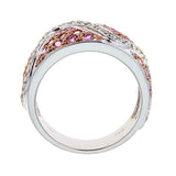 Pink Sapphire & Diamond 18K White Gold Ring