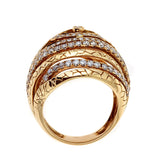 18K Yellow Gold & Diamond Eye Ring