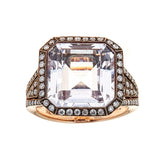 Kunzite & Diamond 18K Yellow Gold Ring