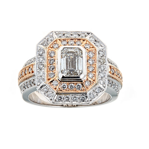 18K Two-Tone Gold & Diamond Ring