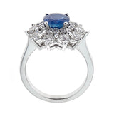 Sapphire & Diamond 14K White Gold Ring