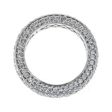 Diamond Studded 18K White Gold Band Ring