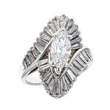 Estate 14K White Gold & Diamond Ring
