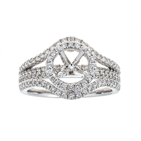 14k White Gold and Diamonds ring