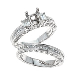 Natalie K 14k White Gold and Diamonds Wedding set