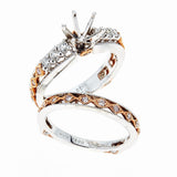 Natalie K 18k Two-Tone Gold and Diamonds Wedding Set