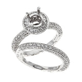 Natalie K. 18K White Gold Engagement & Wedding Ring Set