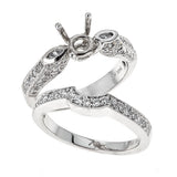 Natalie K. 14K White Gold Engagement & Wedding Ring Set