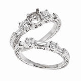 Natalie K. 14K White Gold Engagement & Wedding Ring Set