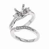 Natalie K. 18K White Gold Engagement & Wedding Ring Set