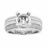 14K White Gold & Diamond Engagement Ring