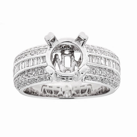 14K White Gold & Diamond Engagement Ring