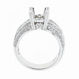 14K White Gold & Diamond Engagement Ring