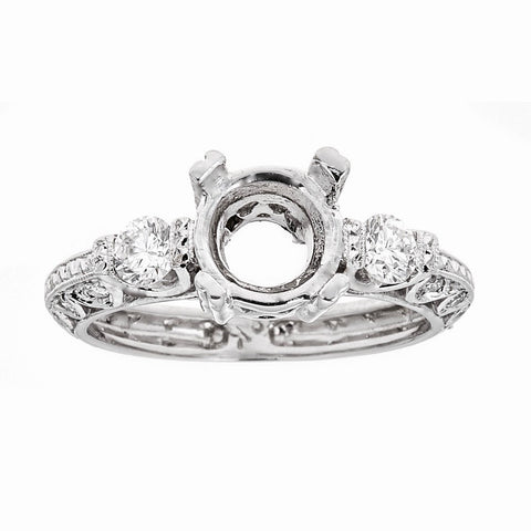 18K White Gold & Diamond Engagement Ring