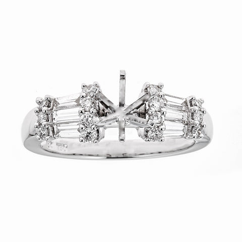 Natalie K. 18K White Gold & Diamond Engagement Ring