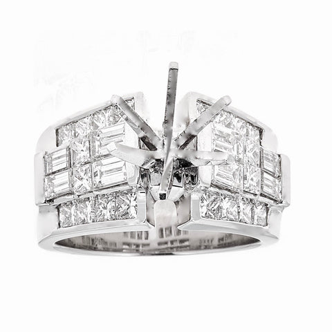 18K White Gold & Diamond Engagement Ring