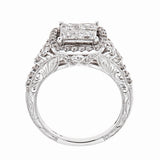 14K White Gold & Diamond Ring