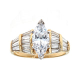 14K Yellow Gold & Diamond Engagement Ring