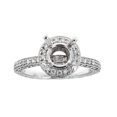 Natalie K 14k White Gold and Diamonds Engagement Ring