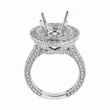 14k White Gold and Diamonds Engagement Ring