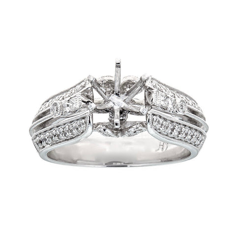 18K White Gold & Diamond Engagement Ring