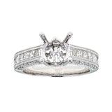 Natalie K 14k White Gold and Diamonds Engagement Ring