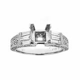 14k White Gold and Diamonds Engagement Ring