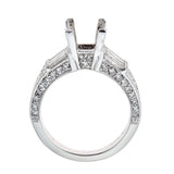 14k White Gold and Diamonds Engagement Ring