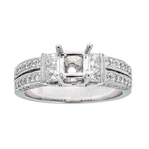 Natalie K 14k White Gold and Diamonds Engagement Ring