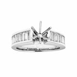 14k White Gold and Diamonds Engagement Ring