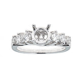 Natalie K 14k White Gold and Diamonds Engagement Ring