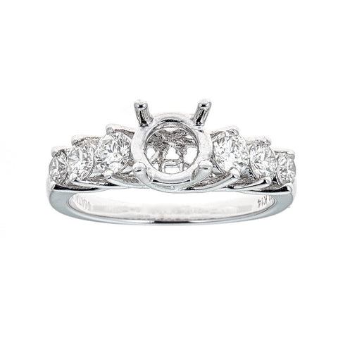 Natalie K 14k White Gold and Diamonds Engagement Ring