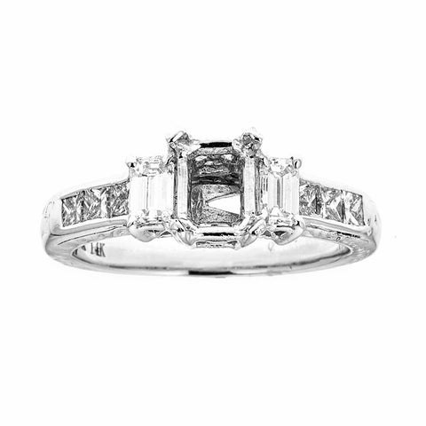 Natalie K 14k White Gold and Diamonds Engagement Ring