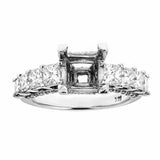 18k White Gold and Diamonds Engagement Ring