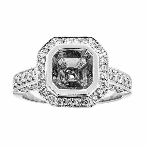 18k White Gold and Diamonds Engagement Ring