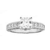 Natalie K 14k White Gold and Diamonds Engagement Ring