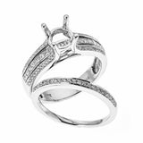 Natalie K 14k White Gold and Diamonds Wedding Set