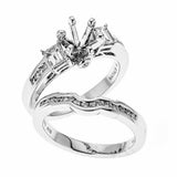 Natalie K 18k White Gold and Diamonds Wedding Set