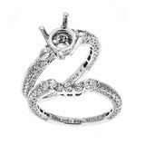 Natalie K 14k White Gold and Diamonds Wedding Set