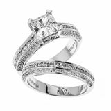 Natalie K 18k White Gold and Diamonds Wedding Set